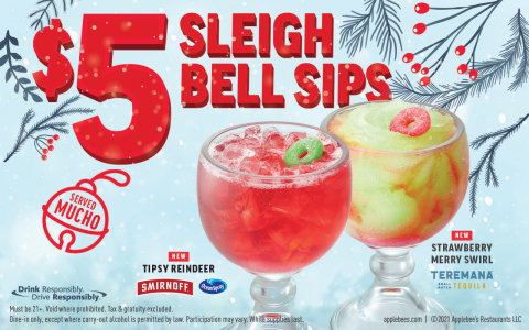 Applebee’s Spreads Holiday Cheer with the Return of <money>$5</money> Sleigh Bell Sips (Photo: Business Wire)